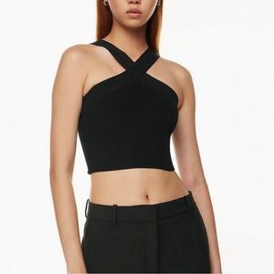 Aritzia Babaton sculpt knit halter top
